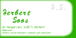 herbert soos business card